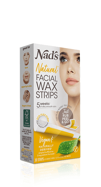 Nads Natural Hair Removal Facial Wax Strips