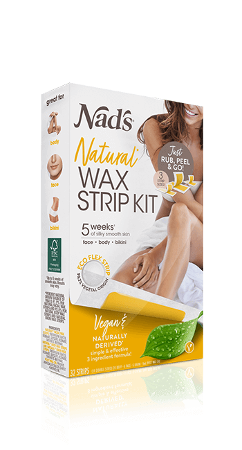 Nads Natural Hair Removal Wax Strip Kit